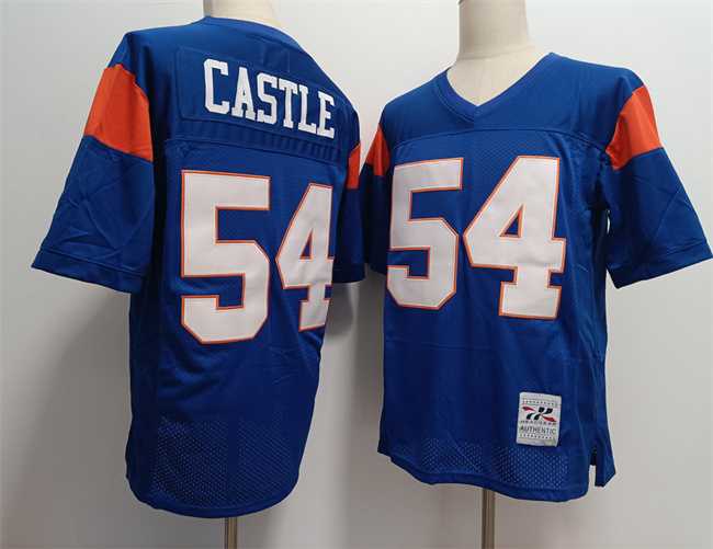 Blue Mountain State #54 Thad Castle Blue Stitched Football Jersey->nfl m&n throwback->NFL Jersey